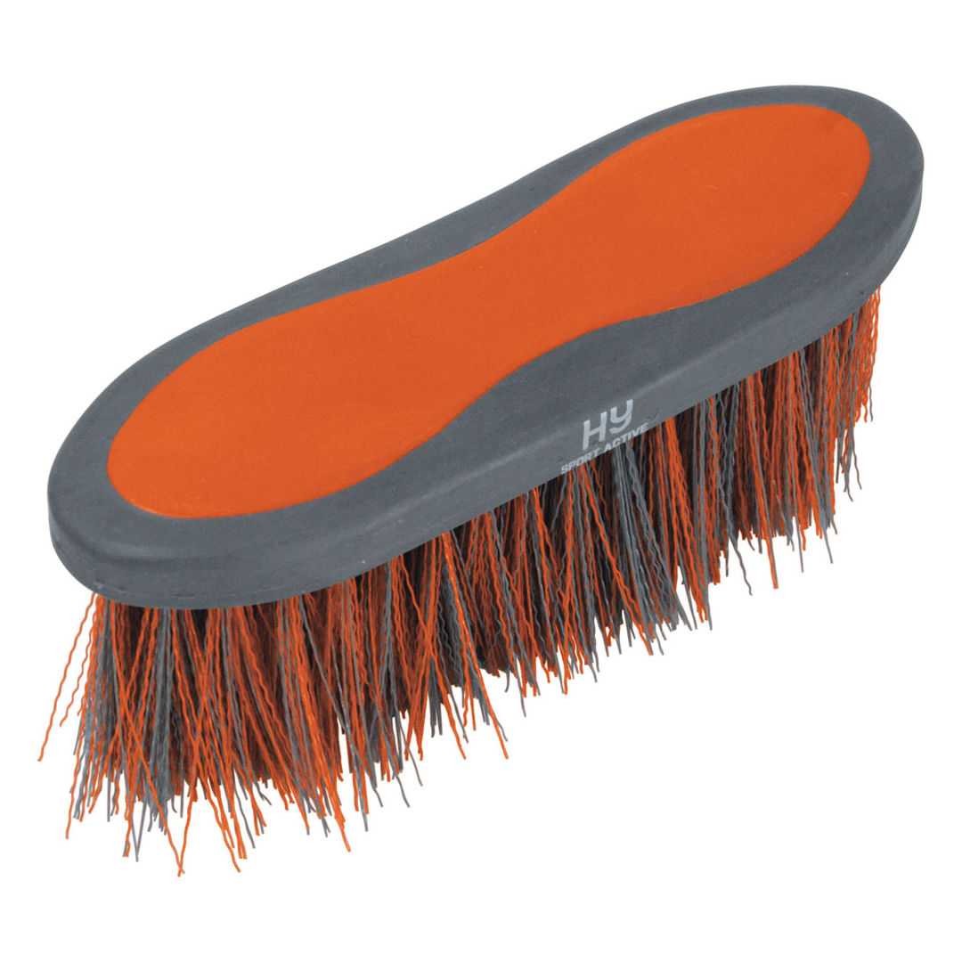 Hy Sport Active Long Bristle Dandy Brush #colour_terracotta-orange