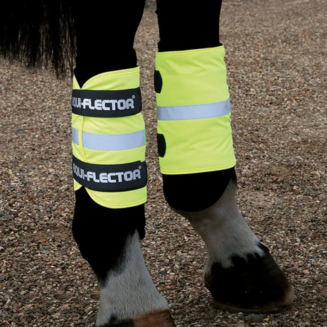 Shires EQUI-FLECTOR High Visibility Fleece Line Wraps #colour_yellow