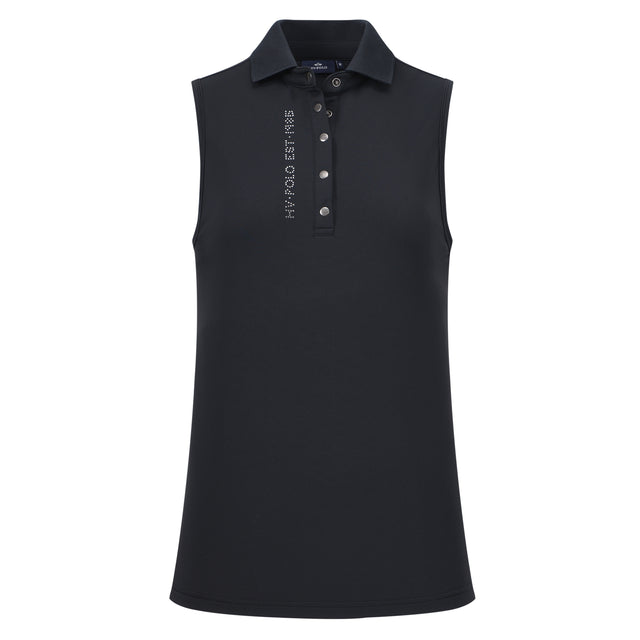 HV Polo Myrthe Sleeveless Polo Shirt #colour_black