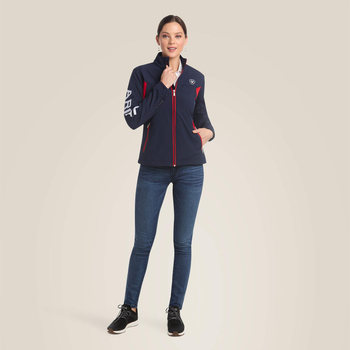 Ariat Women's New Team Softshell Jacket #colour_navy