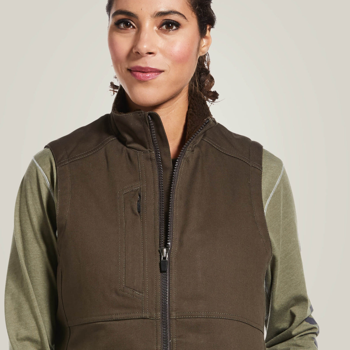 Ariat Women's Rebar Duracanvas Insulated Vest #colour_brown