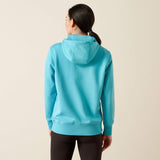 Ariat Women's Rebar Skill Set 1/2 Zip Hoodie #colour_maui-blue