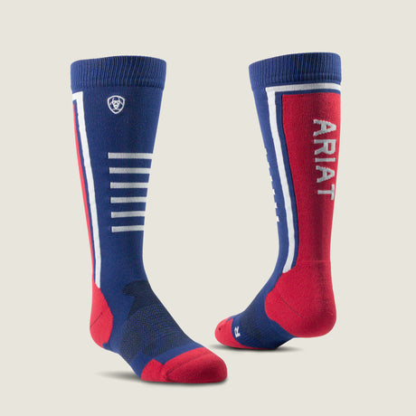 Ariat Youth AriatTEK Slimline Performance Sock #colour_blue