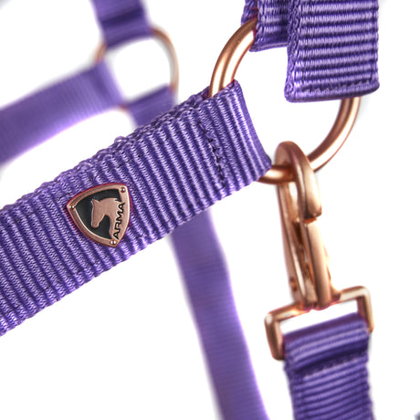 Shires ARMA Comfy Fleece Headcollar & Rope #colour_lavender