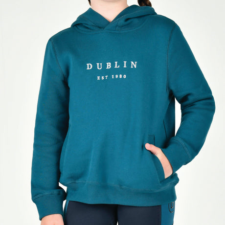 Dublin Kids Lilah Lurex Logo Hoodie #colour_legion-blue-silver