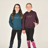 Dublin Kids Lilah Lurex Logo Hoodie #colour_plum-perfect-rose-gold