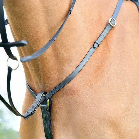 Kincade Classic 3 Point Breastplate With Running Martingale #colour_black