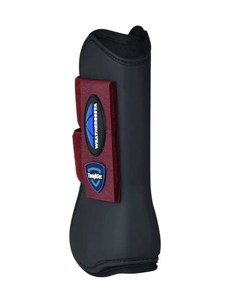 Tough-Tec Prime Open Front Boots #colour_black-maroon