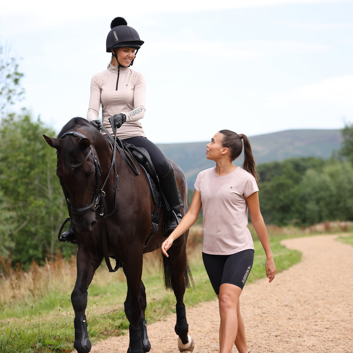 Shires Aubrion Ladies React Long Sleeve Base Layer #colour_sand