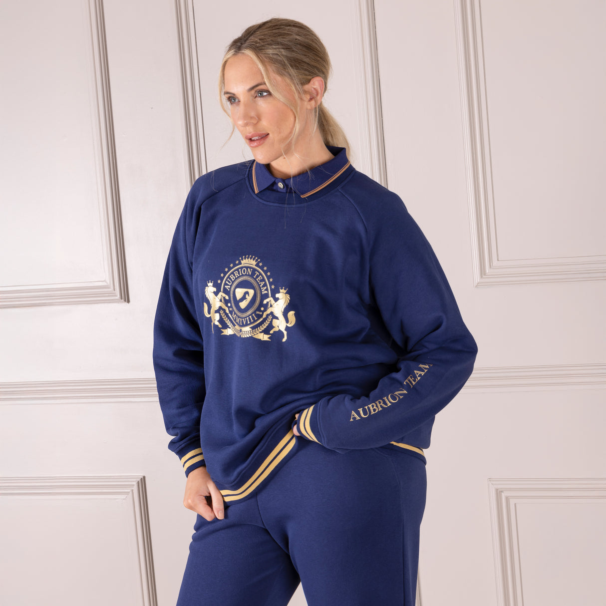 Shires Aubrion Ladies Team Sweatshirt #colour_midnight