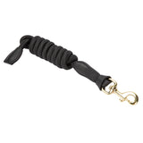 Shires Velociti Lusso Leather Lead Rope #colour_black