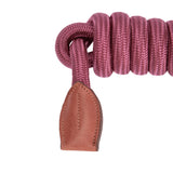 Shires Velociti Lusso Leather Lead Rope #colour_burgundy