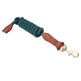 Shires Velociti Lusso Leather Lead Rope #colour_green