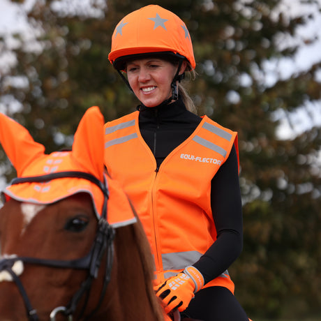 Shires EQUI-FLECTOR® Safety Vest #colour_orange