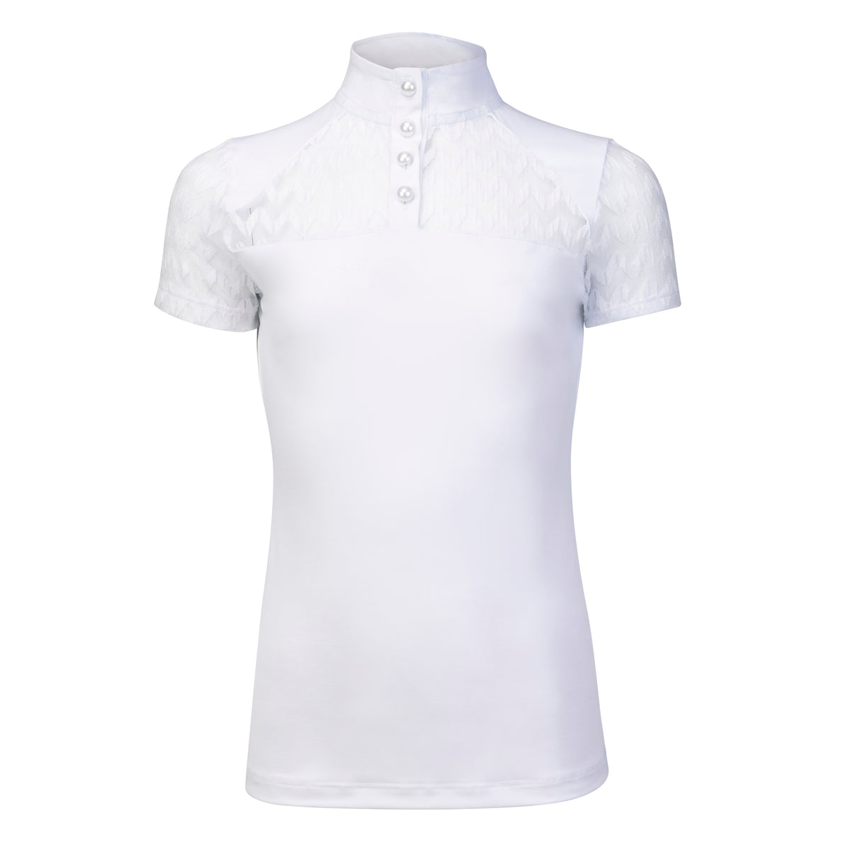 Shires Aubrion Optima VX Show Shirt - Young Rider #colour_white