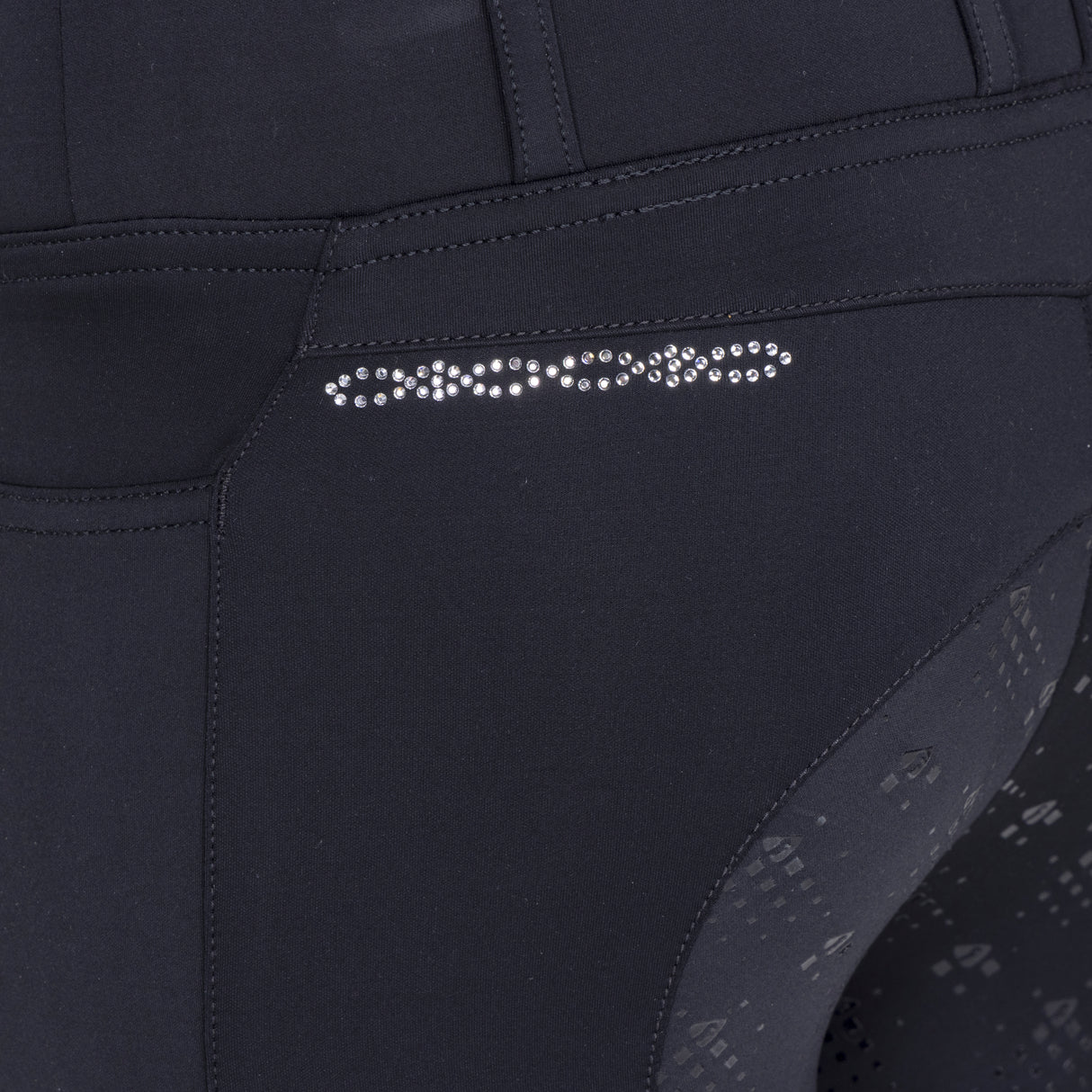 Shires Aubrion Optima LX Riding Tights - Young Rider #colour_black