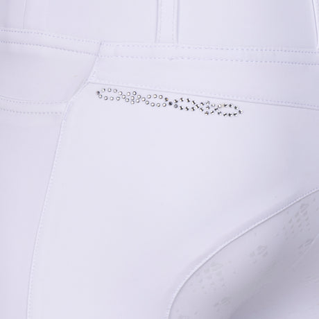 Shires Aubrion Optima LX Riding Tights - Young Rider #colour_white