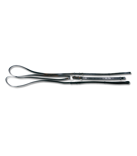 Waldhausen X-Line Leather Lunge-Draw-Reins #colour_black