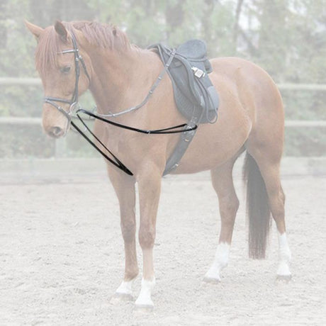 Waldhausen X-Line Leather Lunge-Draw-Reins #colour_black