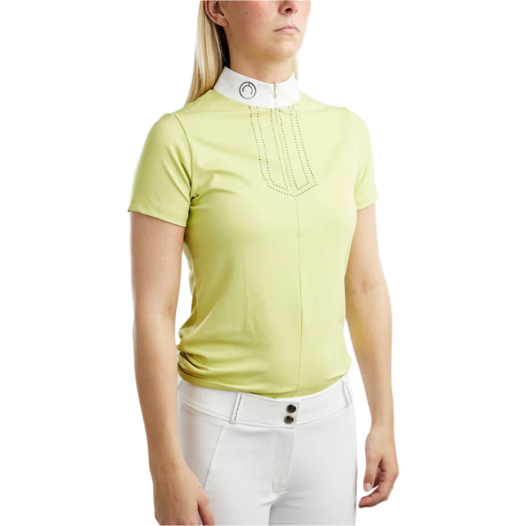 Montar MoViolet Gun Metal Crystal Competition Shirt #colour_creamy-lime