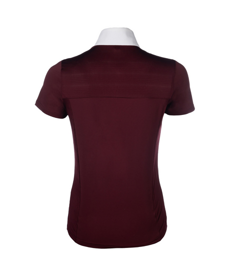 HKM Women's Short Sleeve Competition Shirt -Virginia- #colour_bordeaux