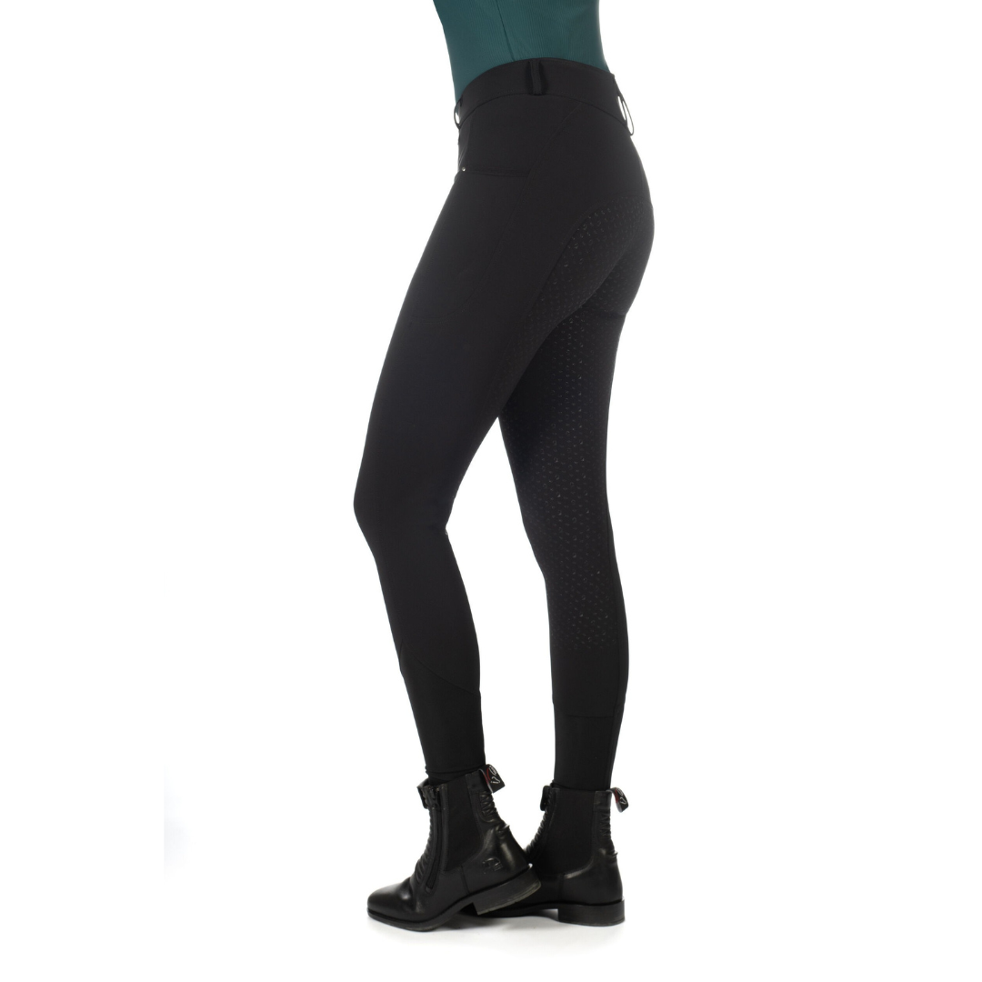 HKM Women's Silicone Full Seat Breeches -Livigno- #colour_black