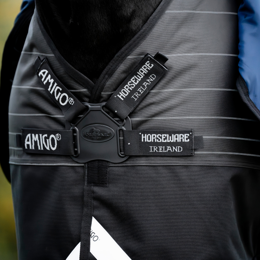 Horseware Ireland Amigo 1200D FieldSafe Reflectech Plus 0g Turnout Rug #colour_black-reflective-black