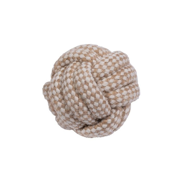 HKM Dog Toy -Buddy Knot Ball- #colour_natural