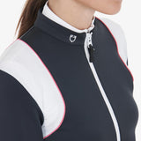 Equestro Women's Technical Sweatshirt with Perforated Inserts #colour_blue