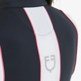 Equestro Women's Technical Sweatshirt with Perforated Inserts #colour_blue