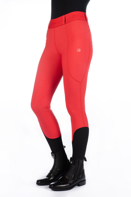 HKM Ladies Full Seat Riding Tights -Aruba- #colour_red