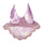HKM Ear Bonnet -Hobby Horsing Print- #colour_purple-with-daisies