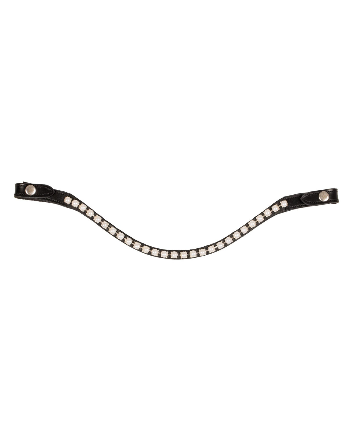 Acavallo Browband Calfskin & Pearls #colour_black-white