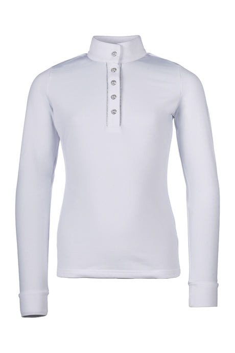 HKM Children's Long Sleeve Competition Shirt -Emilia Kids- #colour_white