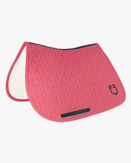 Equestro Jumping Saddle Pad Cube Quilting #colour_pink
