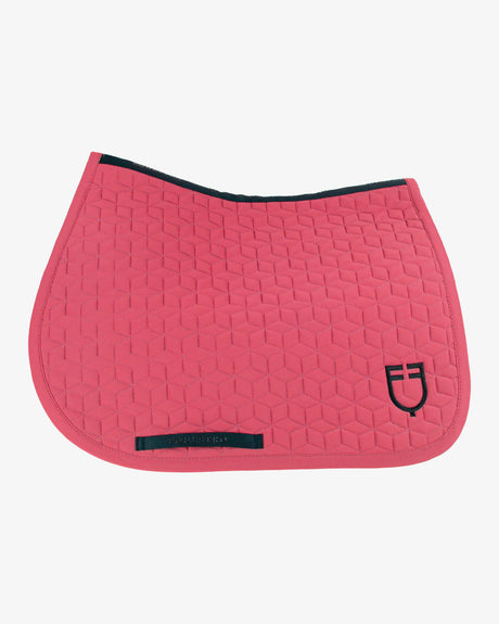 Equestro Jumping Saddle Pad Cube Quilting #colour_pink