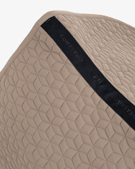 Equestro Jumping Saddle Pad Cube Quilting #colour_brown