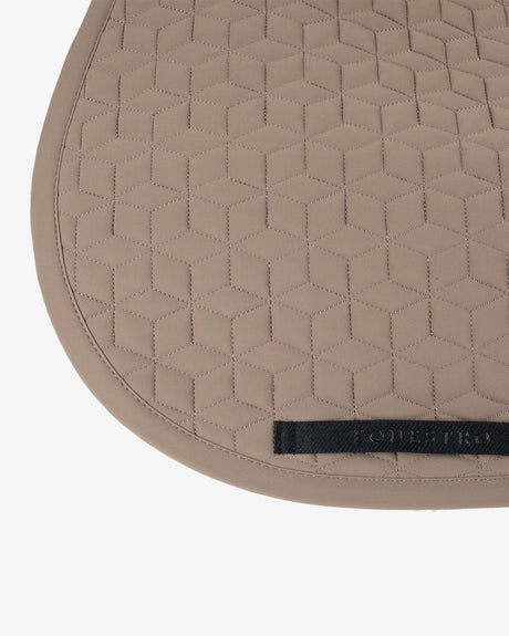 Equestro Jumping Saddle Pad Cube Quilting #colour_brown