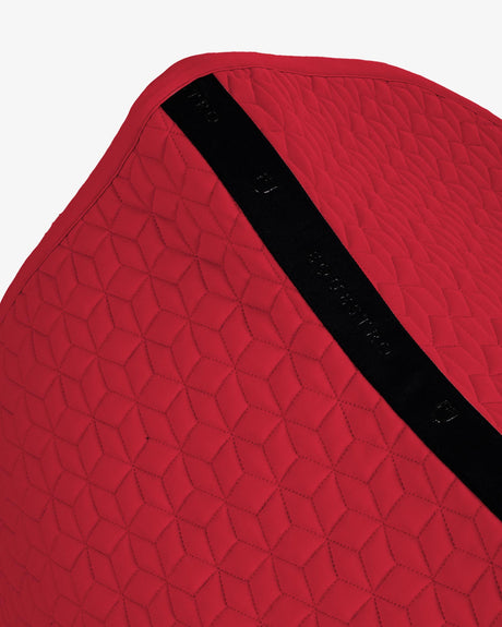 Equestro Jumping Saddle Pad Cube Quilting #colour_burgundy