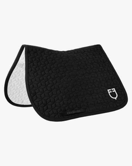Equestro Jumping Saddle Pad Cube Quilting #colour_black