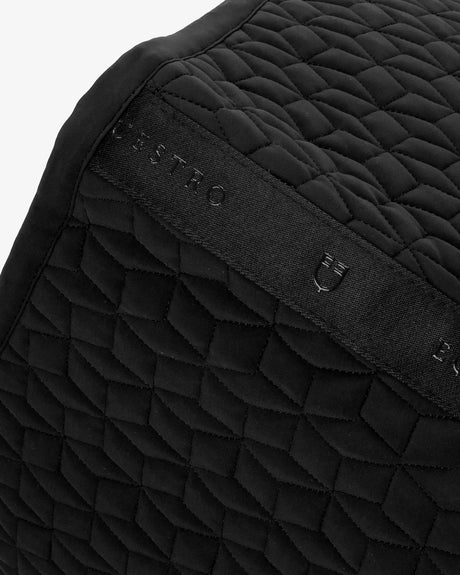 Equestro Jumping Saddle Pad Cube Quilting #colour_black