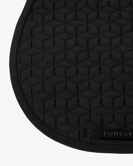 Equestro Jumping Saddle Pad Cube Quilting #colour_black