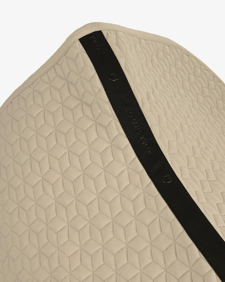 Equestro Jumping Saddle Pad Cube Quilting #colour_beige