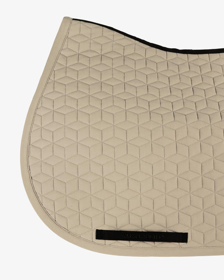 Equestro Jumping Saddle Pad Cube Quilting #colour_beige