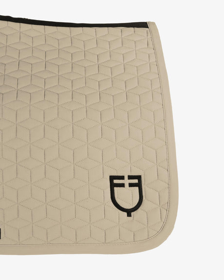 Equestro Jumping Saddle Pad Cube Quilting #colour_beige