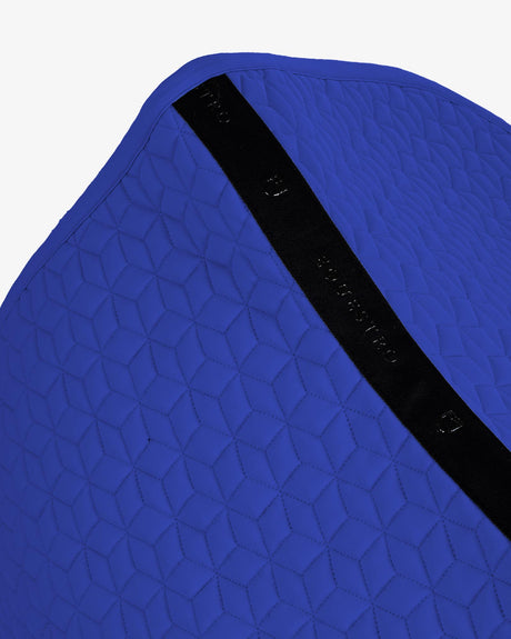 Equestro Jumping Saddle Pad Cube Quilting #colour_blue