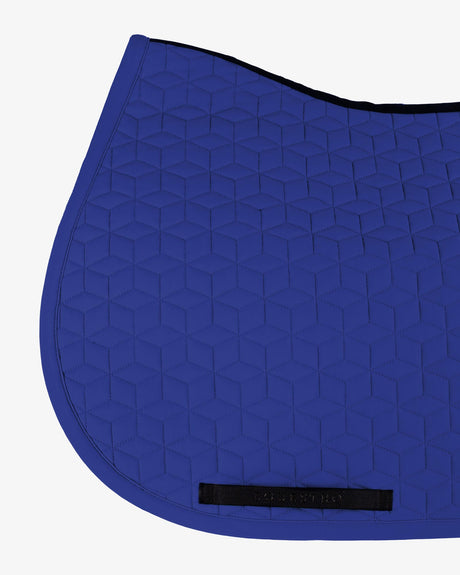 Equestro Jumping Saddle Pad Cube Quilting #colour_blue