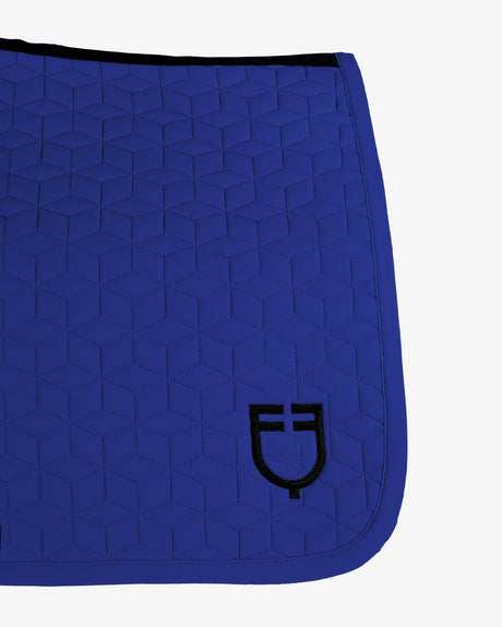 Equestro Jumping Saddle Pad Cube Quilting #colour_blue