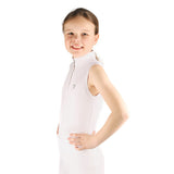 Hy Equestrian Eden Children's Sleeveless Show Shirt #colour_white