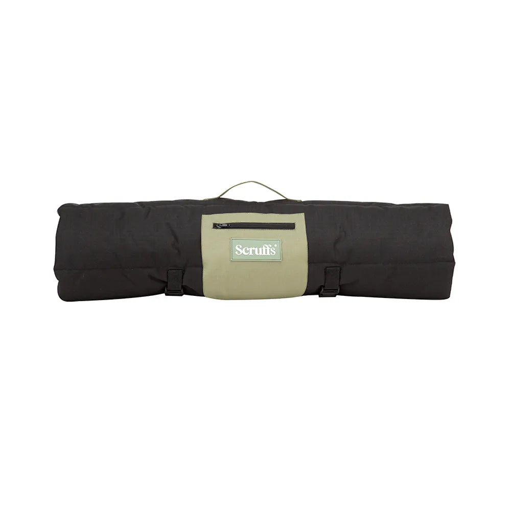 Scruffs Expedition Roll Up Travel Pet Bed #colour_khaki-green